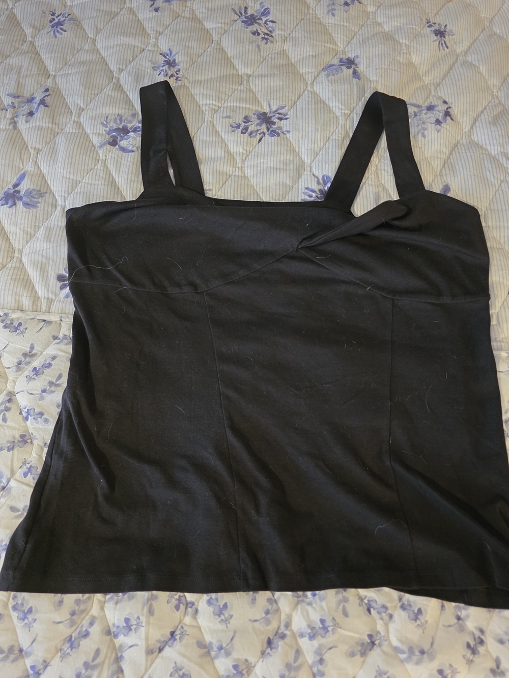 Lane Bryant Black Square Neck Tankini-Style Camisole